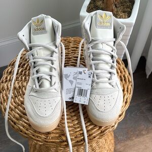 Adidas Cream and Gold Sneakers with Premium Comfort